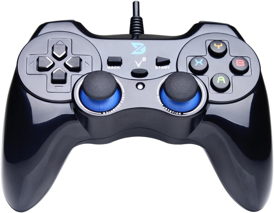 ZD-V+ USB Wired Gaming Controller Gamepad For PC/Laptop Computer(Windows XP/7/8/10/11) & PS3 & Android & Steam – [Black]