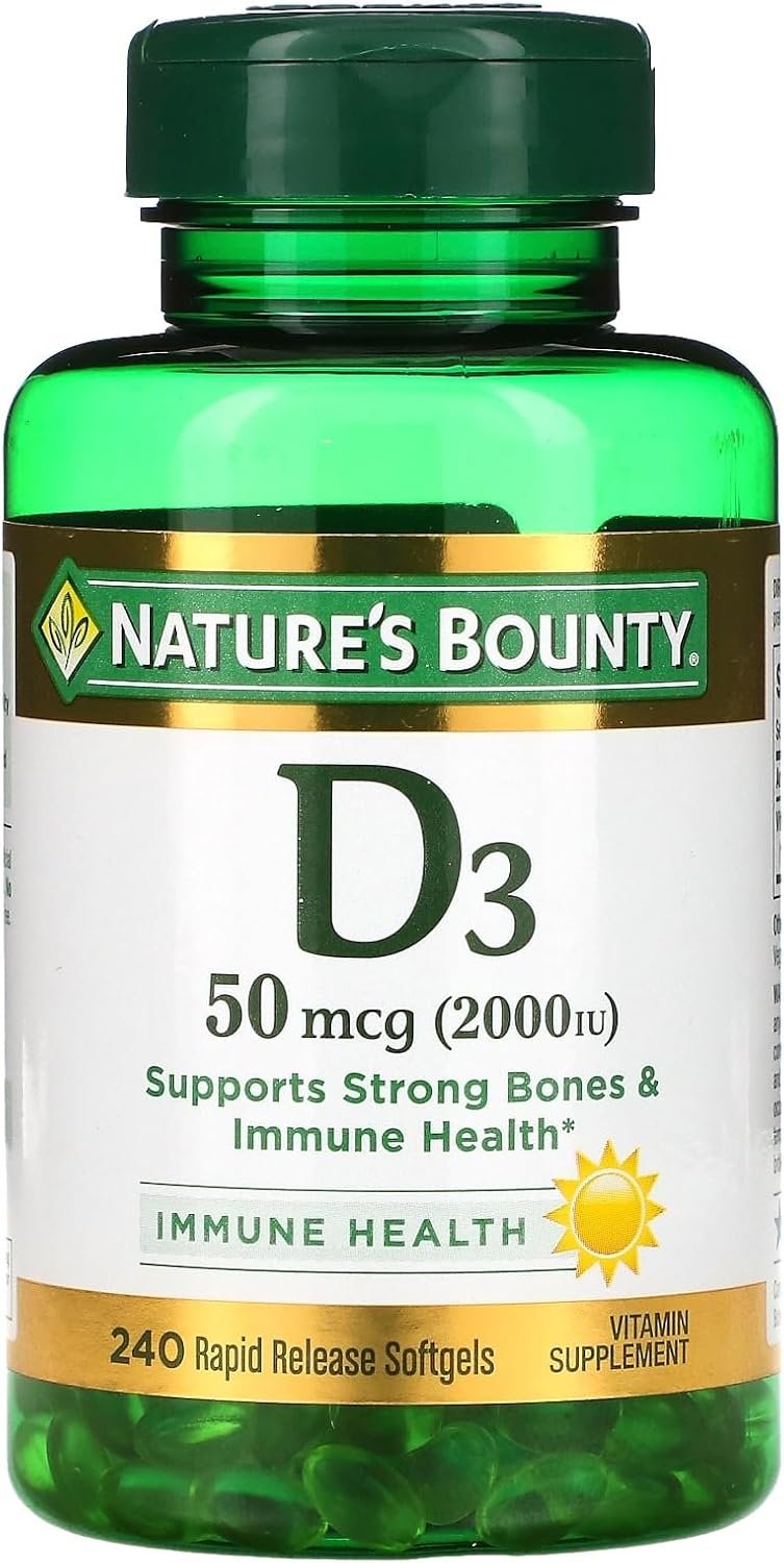 Nature’s Bounty D3-2000 IU, 240 Softgels (Pack of 2)