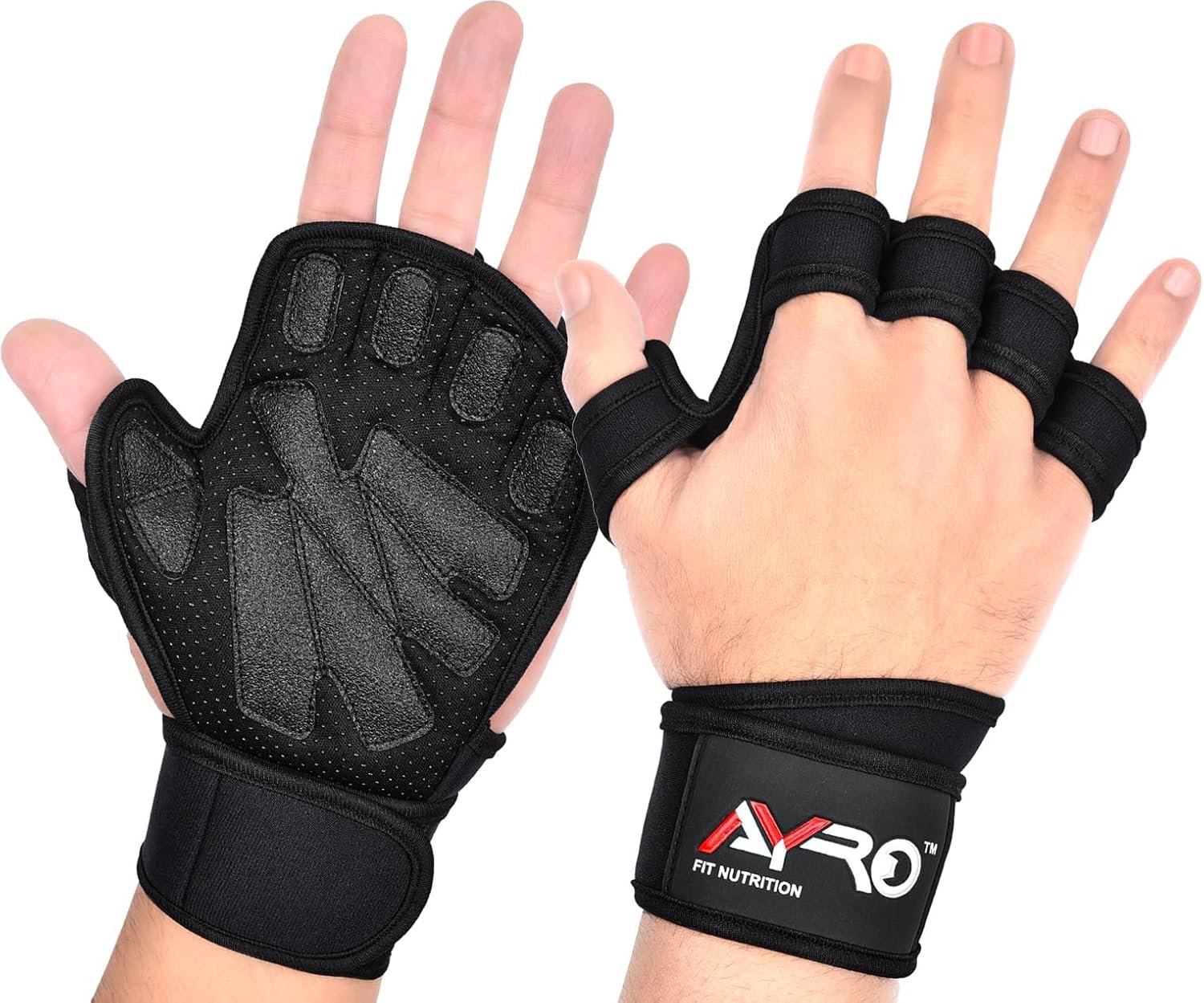 AYRO Workout Gloves for Men & Women – Gym Gloves for Men, Weight Lifting Gloves, with Wrist Support, Breathable Palm Padding, Non-Slip Grip – Ideal for Gym, Fitness, Cross Training, Cycling Gloves