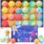 Hemp Oil Bath Bombs Gift Set, 24 Pack Natural Bubble Bath Spa Kit with Pure Essential Oils, Refreshing & Relaxing Bath Gift for Birthday, Mother’s Day & Valentine’s Day